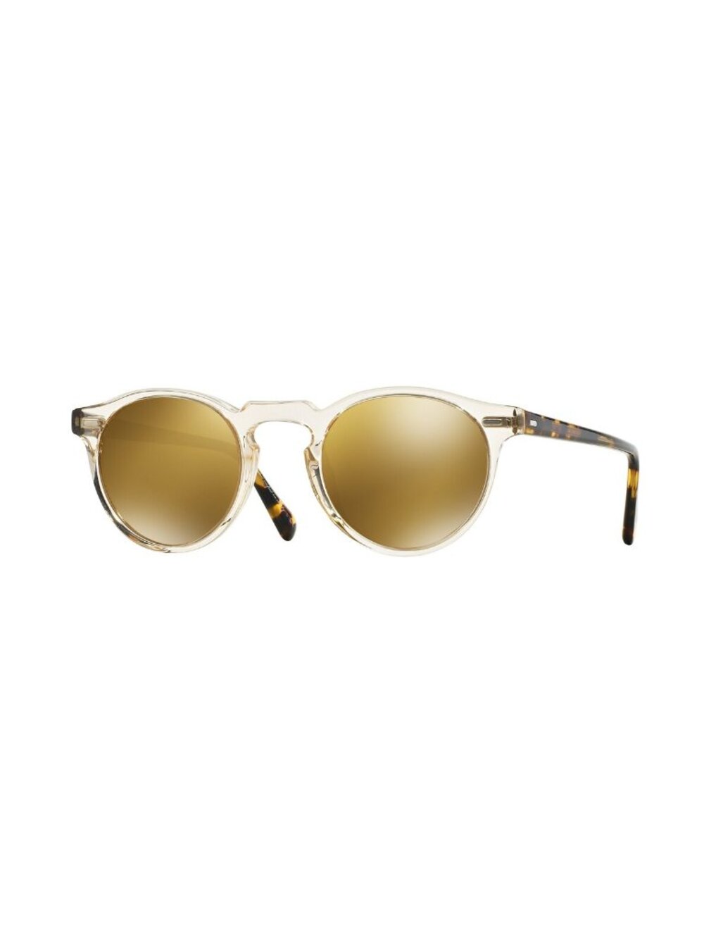 New Oliver Peoples Unisex Sunglasses Brown Gold Lens Injected Frame OV5217S PECK
